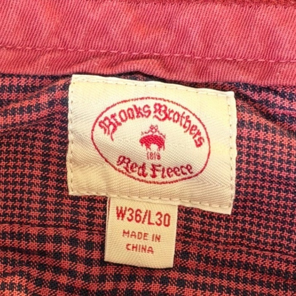 Brooks Brothers Red Fleece Mens Pink Salmon Chino Pants W36 L30 Slim Fit - Picture 2 of 10